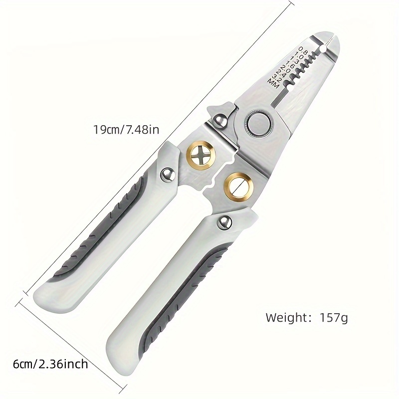 1pc Stainless Steel Multifunctional Electrician Pliers Effortlessly Strip  Wires And Cut Cables, Check Out Today's Deals Now