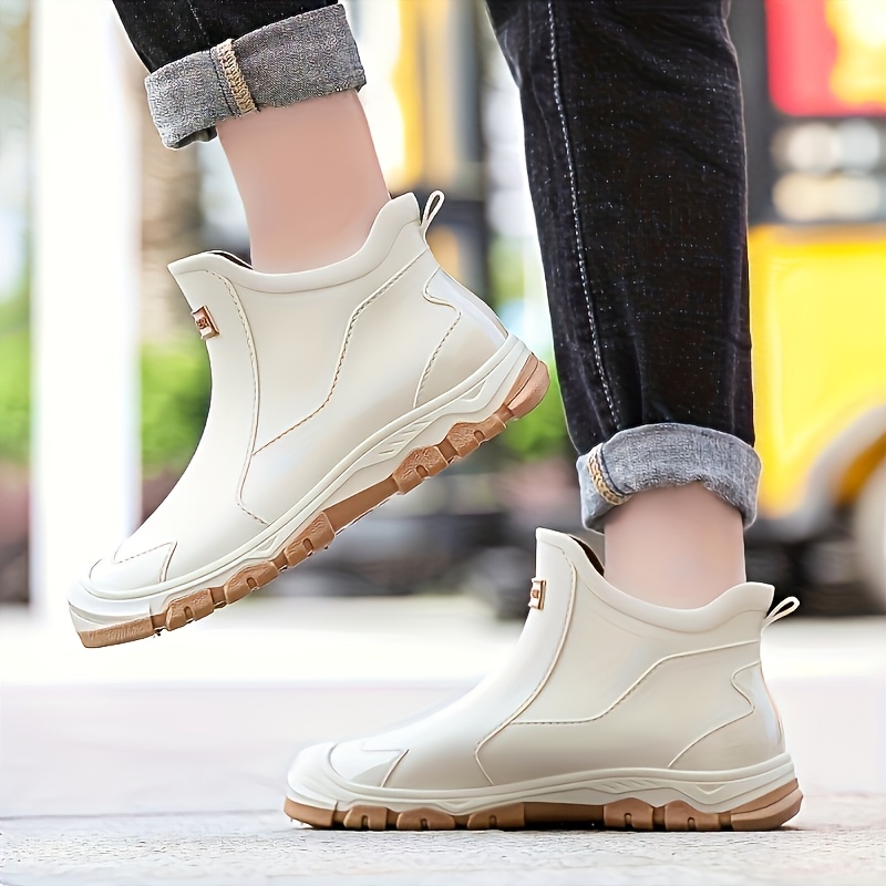Botas de lluvia impermeables y antideslizantes calidad Construcción de  PVC elegante, forro de tela perfectas para actividades al air