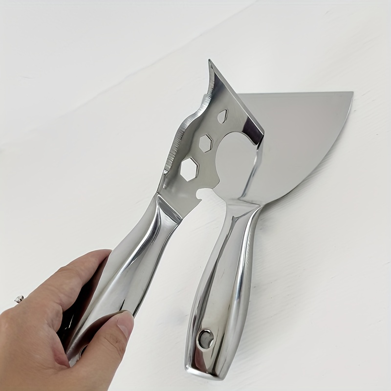American-style High-End Professional Grade 420 Stainless Steel Full-Body Putty Knife, All-Stainless Steel Putty Knife, Cleaning Scraper, Spatula, Grout Trowel, Plaster and Putty Knife, Household Multi-Functional Thickened Scraper, Blade Not Included