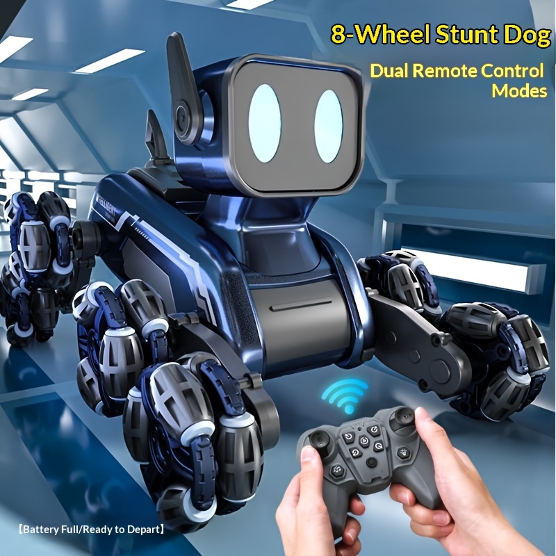 Image of Intelligent Robot Dog Toy, Electronic Pet Dog, -wheeled Mechanical Electric Drive Robot Dog, Remote Control Car, Stunt Robot, Toy Car, Stunt Car, Off-road Vehicle Toy, -wheel Drive Climbing Car, New