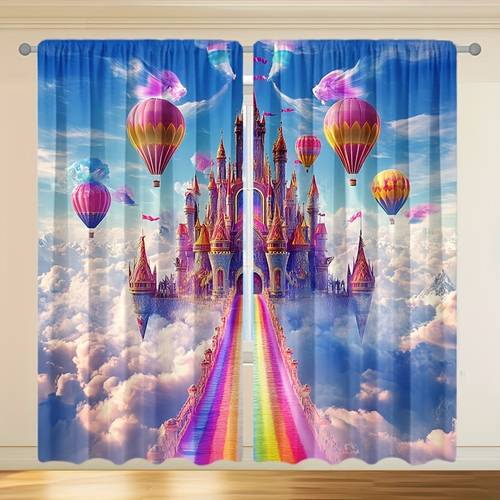 2pcs curtains are made of high quality fabric featuring vibrant colors and a that a cozy atmosphere enhancing the aesthetic of make an ideal gift for home decor enthusiasts