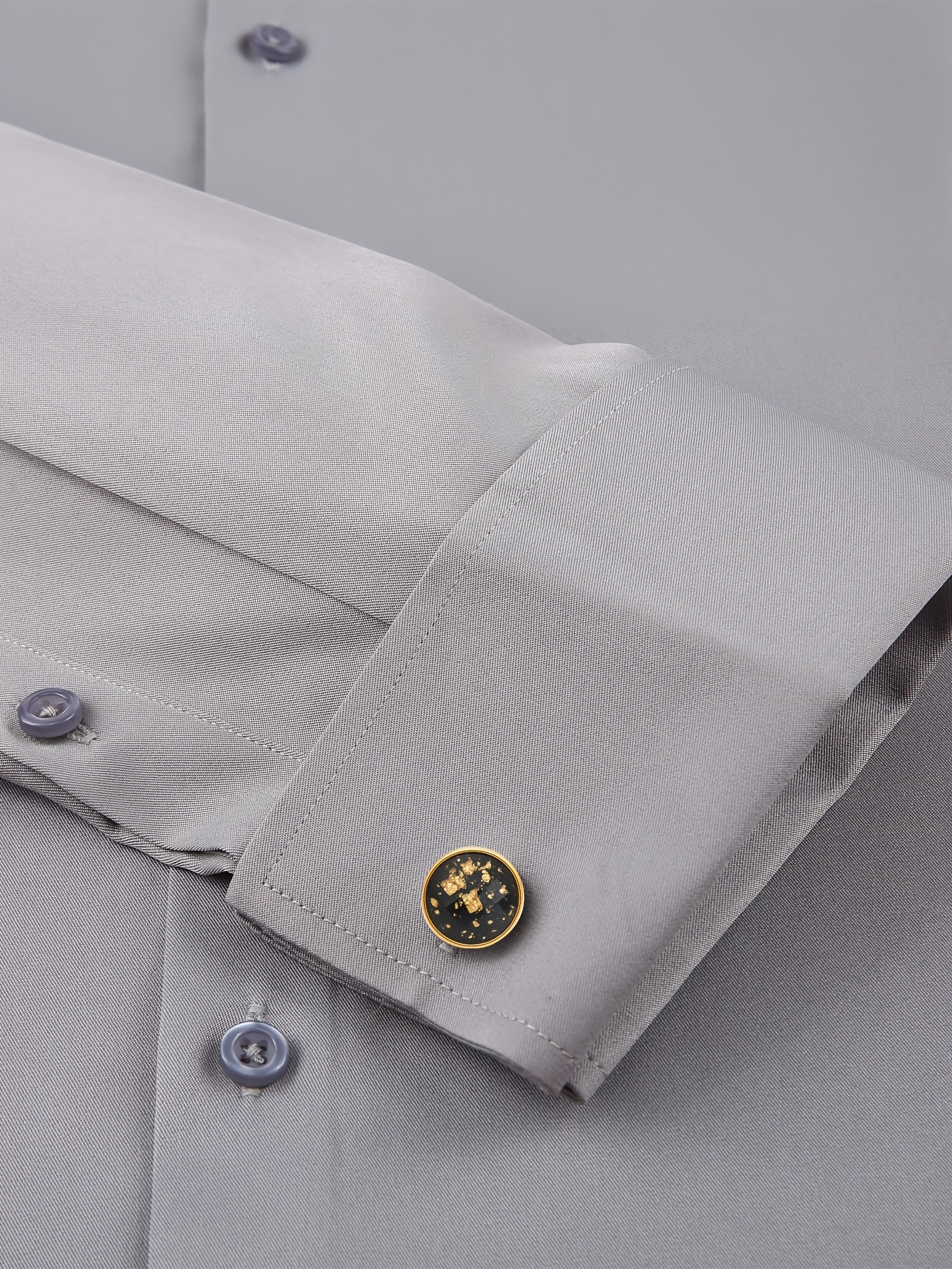 mens french cuff dress shirt collar breathable - Temu