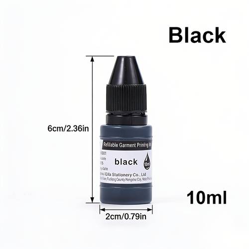 item picture 10ml refillable textile ink refillable fabric resistant fade proof clear vibrant colors instant dry suitable for refillable stamps office and school supplies