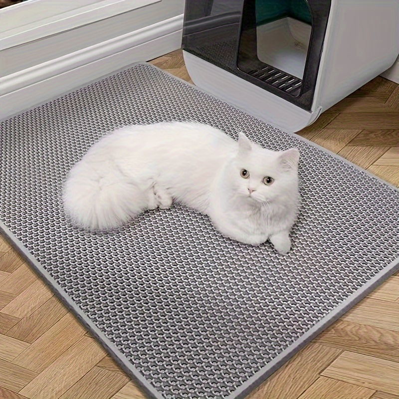 

Extra-large Double Layer Cat Litter Mat - Anti-splash, Easy Clean Eva Material For Indoor Cats