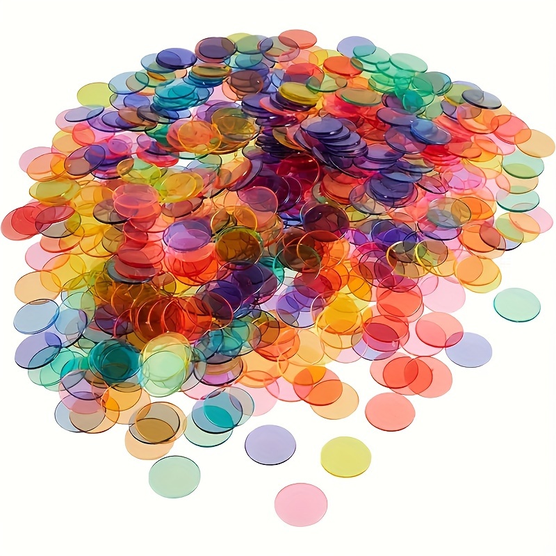 

-pack Transparent Plastic Chips, Tokens, Counters For Learning, Educational Classroom Activities, Family , & Christmas Party Games - Suitable For 14+