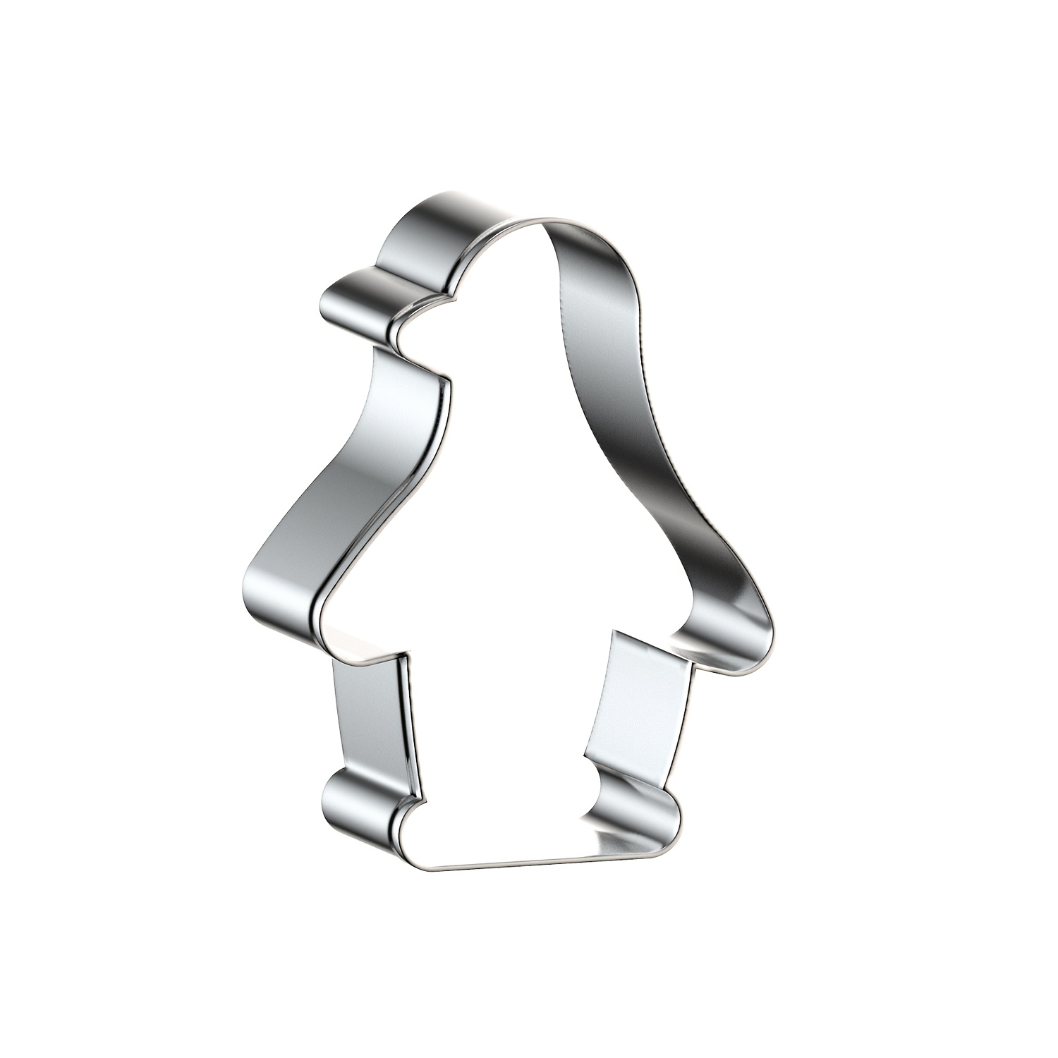 Image of Animal Cookie Cutter, Cute Penguin Shape Stainless Steel Cookie Cutters, Biscuit Fondant Cookie Cutter Molds For Animal Theme Party Birthday Homemade Treats Baking