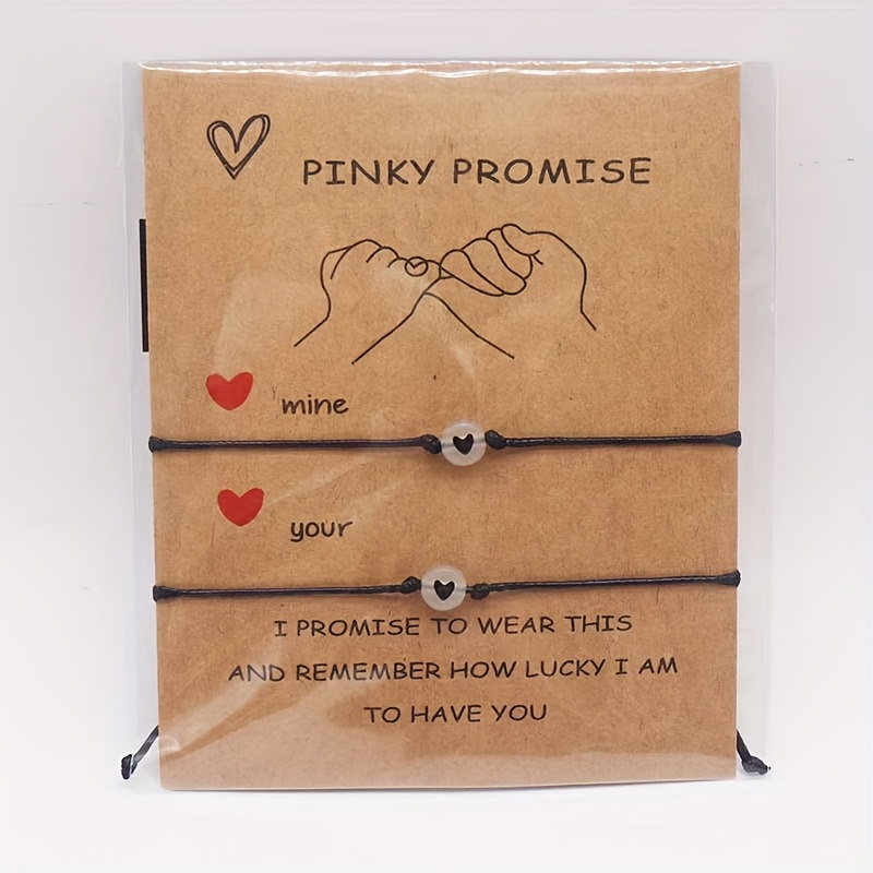 TEMU Braccialetti regolabili a con perline a forma di cuore che si illuminano al buio, adatti sia per lui che , disponibili in 6 colori