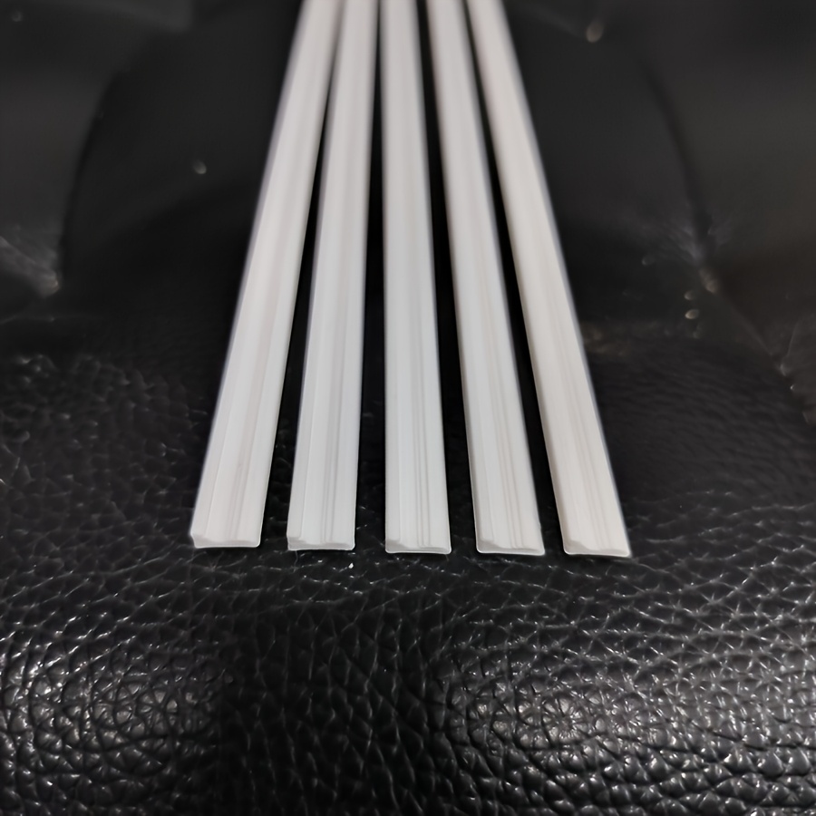 Image of 5pcs/9pcs Miniature Baseboard & Window Drip Moldings - Plastic Trim For Dollhouse, Miniature House Framing, Model Room - Compatible With Dollhouse Scale Homes (5pcs Or 9pcs)