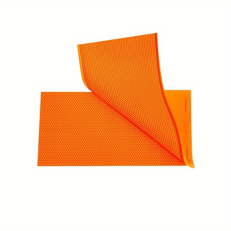 Image of Mold For Making Beeswax Comb Foundation Sheet Bees Wax Embossing Tool Beeswax Press Mold Foundation Machine Beekeeping Flexible Wax Comb Foundation Sheets Pressing Supplies Orange Color