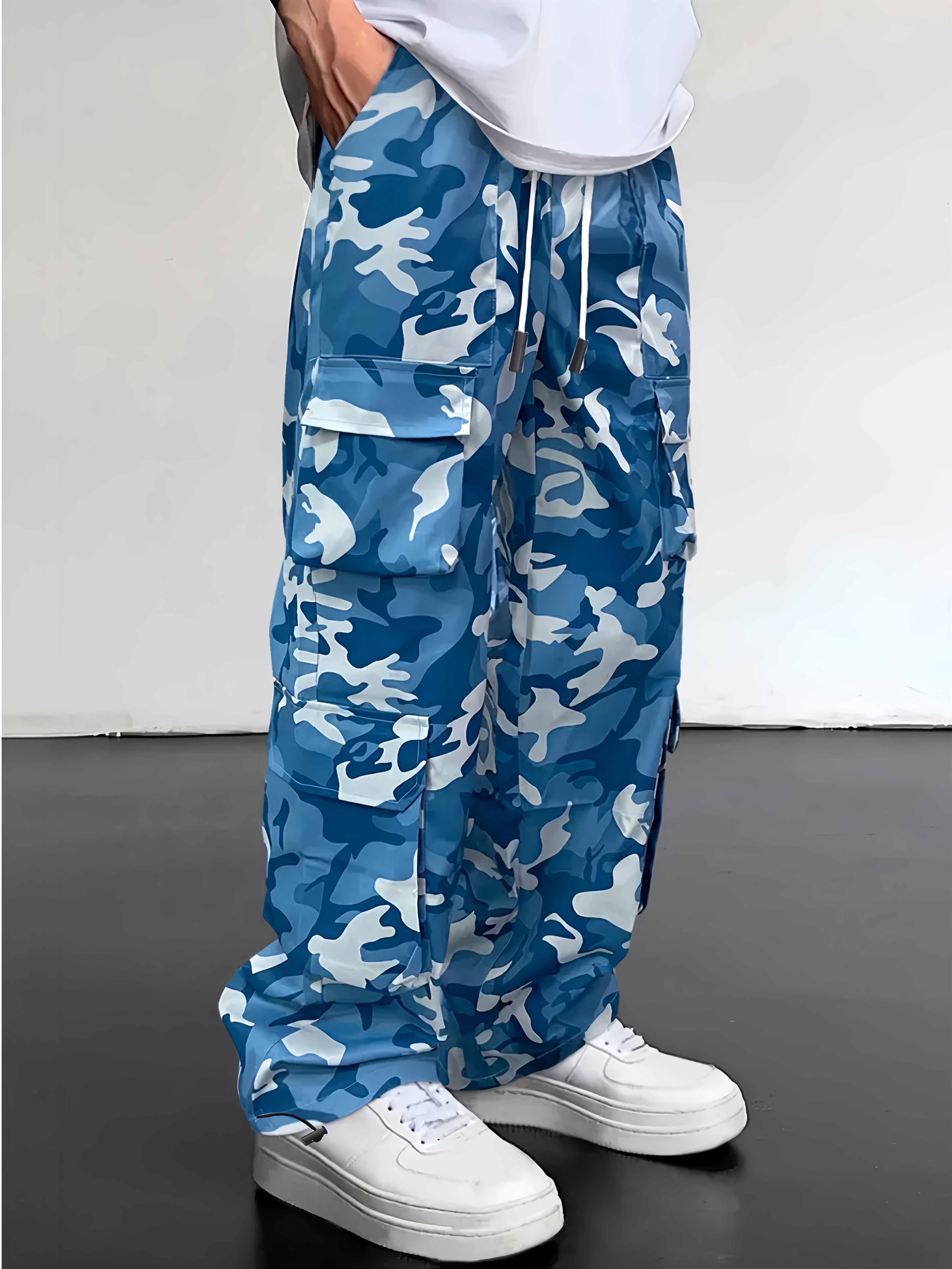 Trvo BLUE CAMO FUR POCKET SWEAT PANTS A BATHING APE® Color Camo