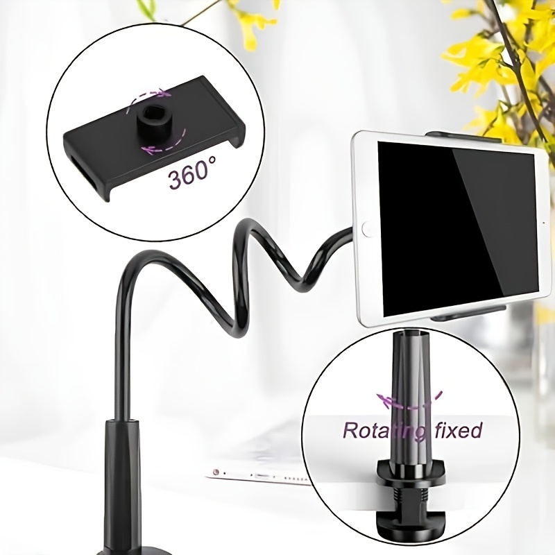 

Adjustable 360° Flexible Gooseneck Tablet & Phone Holder - Waterproof Aluminum-magnesium Alloy, With , For , For Switch, For Tabs & 4.7.6" Devices, Bedside, Desk, Sofa Use, Tablet Holder Stand