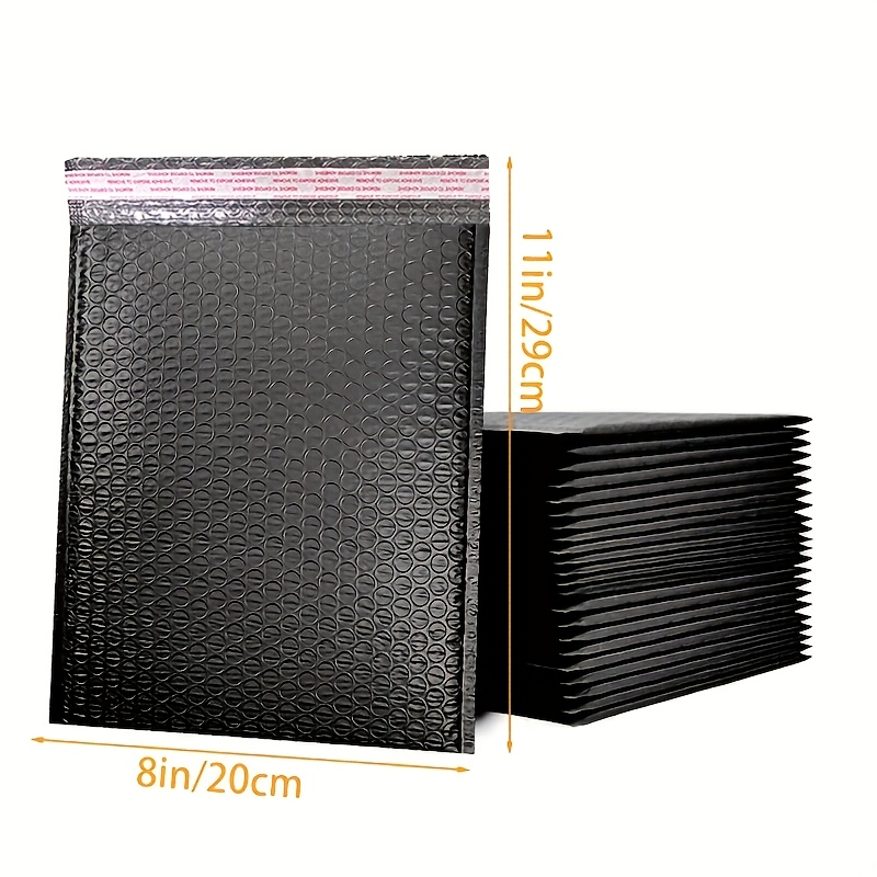 20pcs Black Bubble Mailers, 6x9in/8x11in/10x14in Shipping Mailers, Plastic Shipping Bags With Self-sealing Strips, Mailers For Boutique, Cosmetics, And Clothing