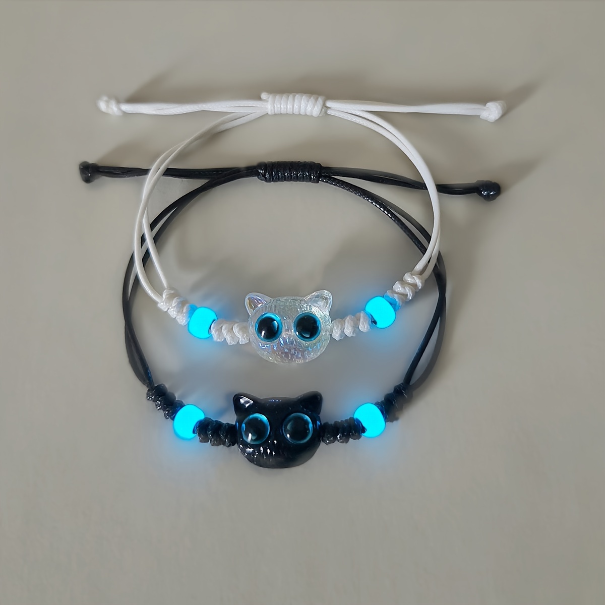 TEMU Set braccialetti con perline a forma di gufo per , fosforescenti, intrecciati a