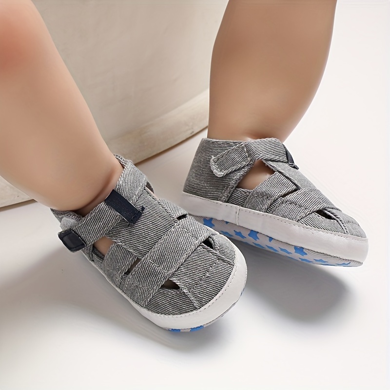 Casual Solid Color Sandals For Baby Boys, Breathable Lightweight Walking Shoes For Spring Summer