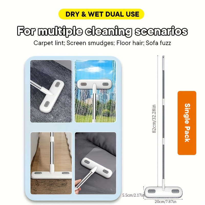   window cleaning brush extended handle mesh cleaning brush tool reusable pet hair removal tool household door and window cleaning brush cleaning supplies cleaning tools halloween christmas gift