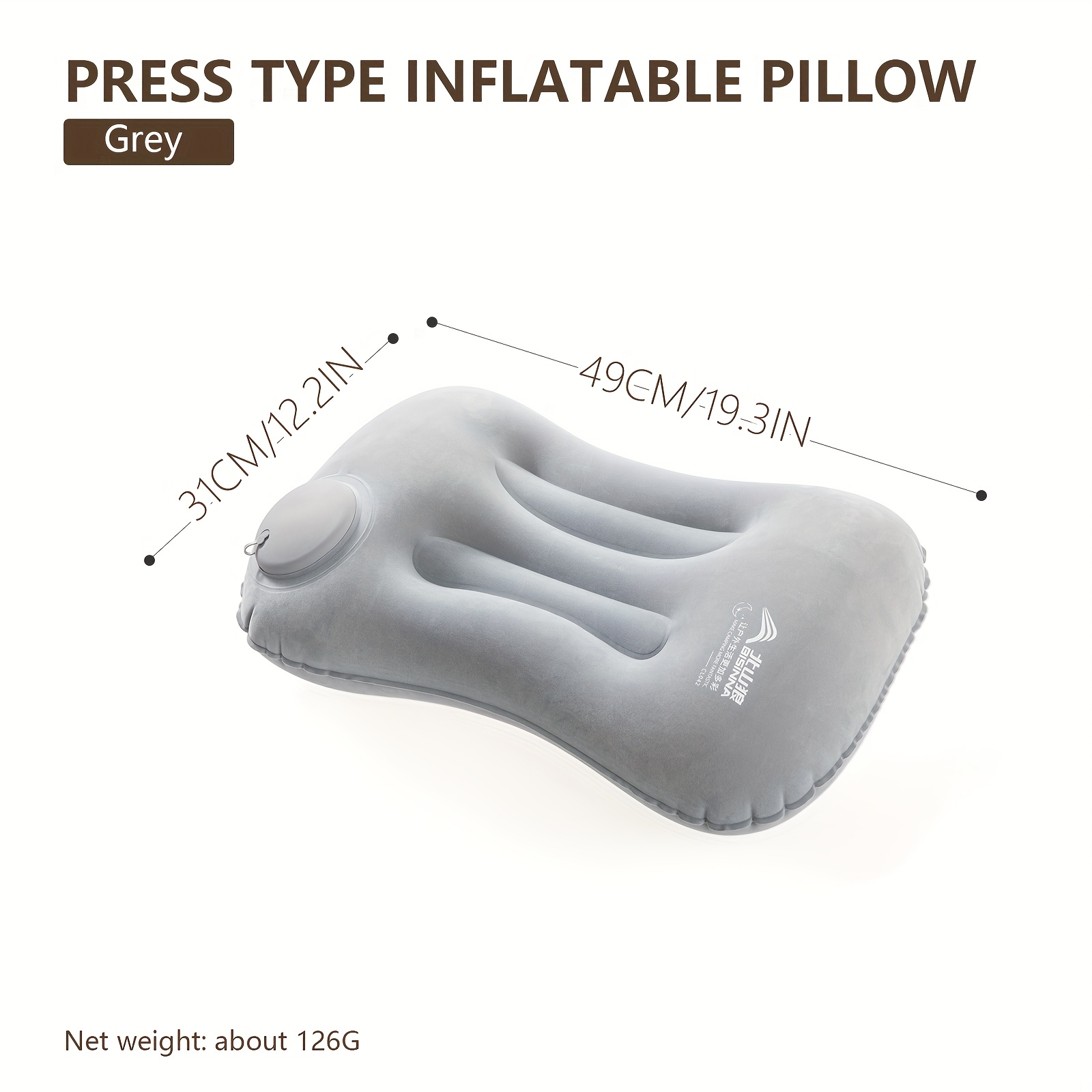 Image of Bisinna Press-to-inflate Pillow - , Snap Closure, Hand Wash Only, For Camping, Hiking & Travel - Teal, Outdoor Accessories | | Lightweight Pillow, Camping Pillow
