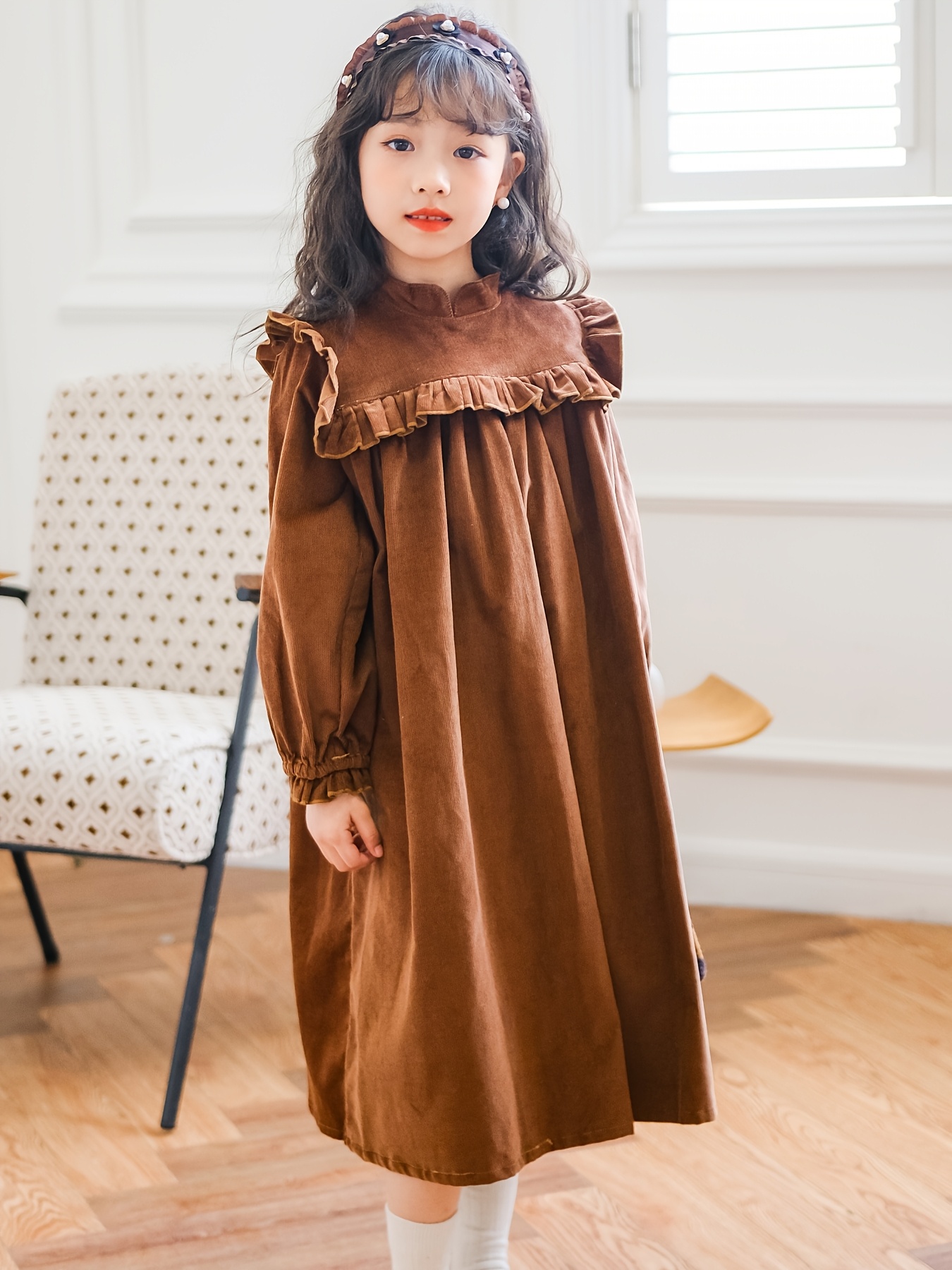 brown dress kids Kids Addison Sequin Dress main image 0