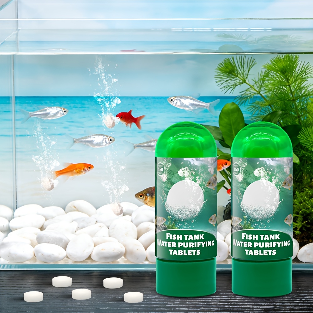300pcs Aquarium Water Purification Tablets | Effectively Removes Chlorine from Tap Water, Stabilizes Water Quality, Compact Bottle for Easy Portability