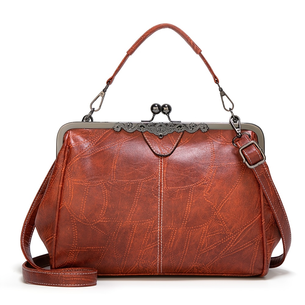 Image of Large Capacity Vintage Elegant Women's Crossbody Bag, Made Of Pu, With, For Daily Use, Fashion Additions For Party, Gifts