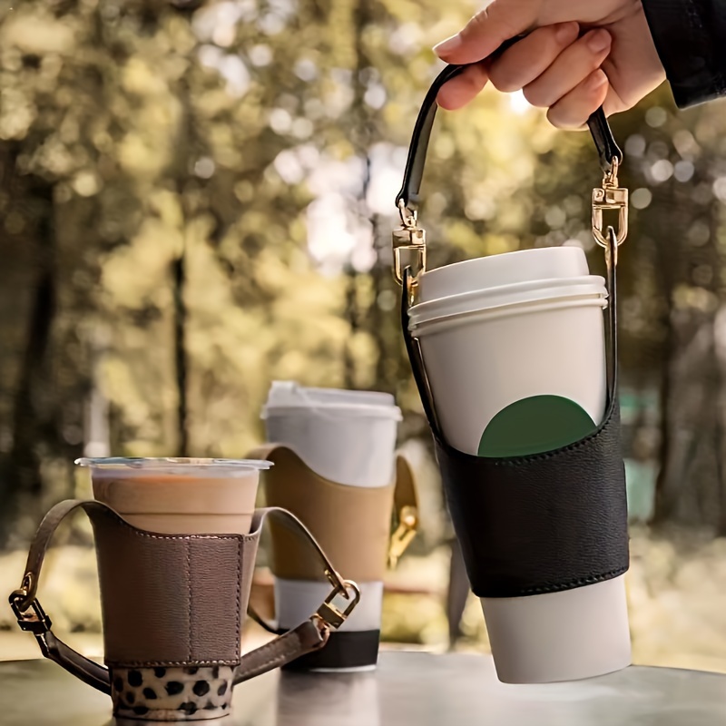 

1pc Portable Anti Scald Water Bottle Bag, Durable Multifunctional Coffee Cup Holder With Strap