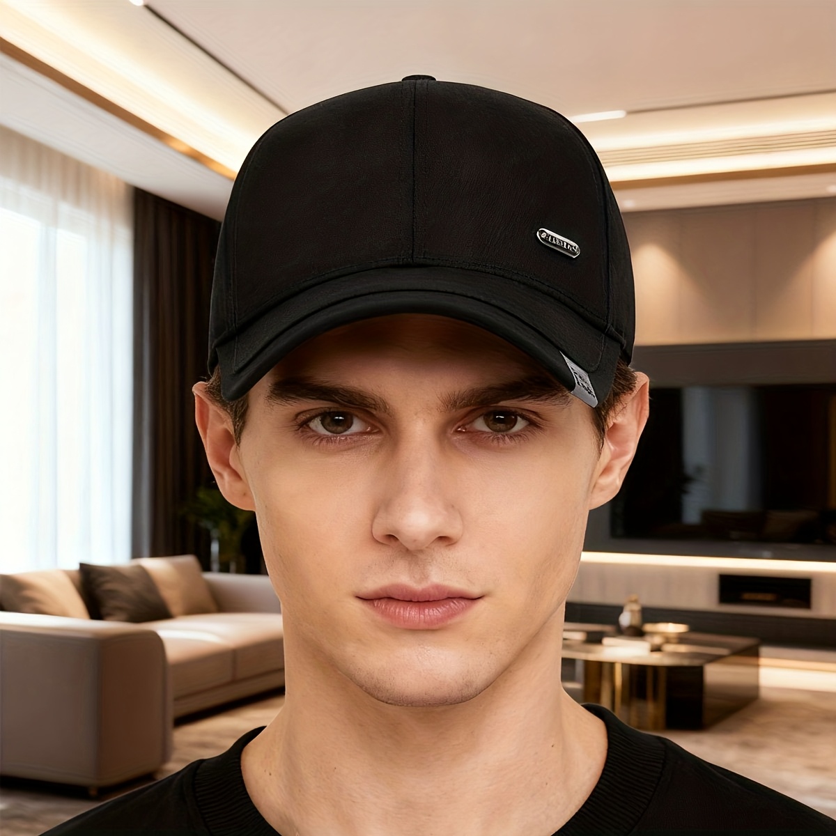 Casquette de baseball pour homme avec motif de lettres ajustable, bonnets de papa parfaits pour le printemps et l'été.