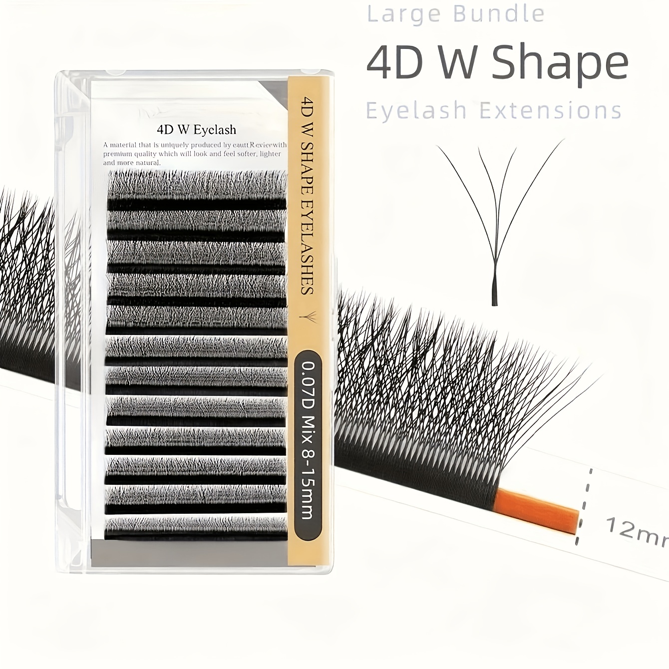 Image of 1pcs4dwlashes0.07c/dpremade4dwfanlashextensionsnaturalsoft Black/brownwstylelashesfauxminkindividuallashessendinrandompackaging Festivalparty/holidayparty