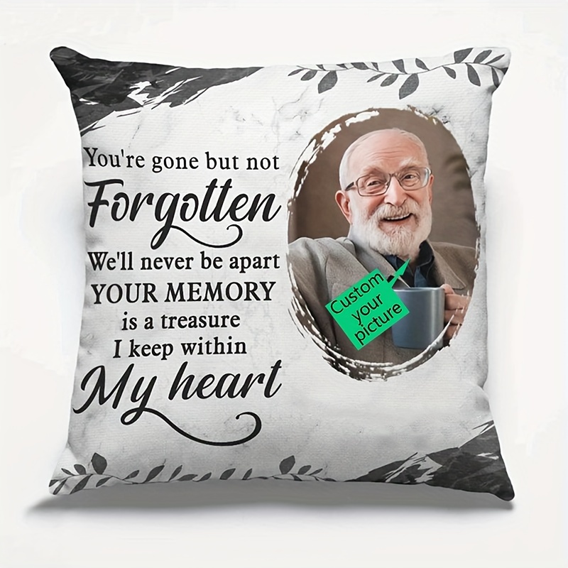 

Customizable 18x18" Soft Plush Pillowcase - 'hug This & ' Memorial Gift, Zip Closure, Hand Wash Only - Home Decor (cushion Not Included)