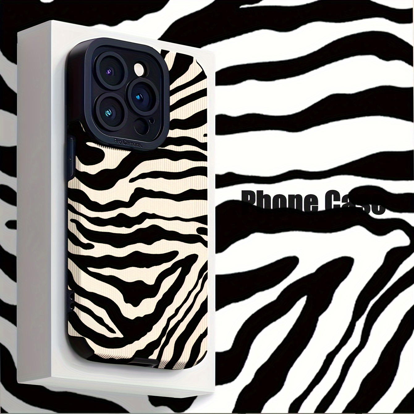 TEMU Funda de móvil texturizada en blanco y negro para Iphone 15/15Plus/15Pro/15Promax, Iphone 14/14Plus/14Pro/14Promax, Iphone 13/13Pro/13Promax,