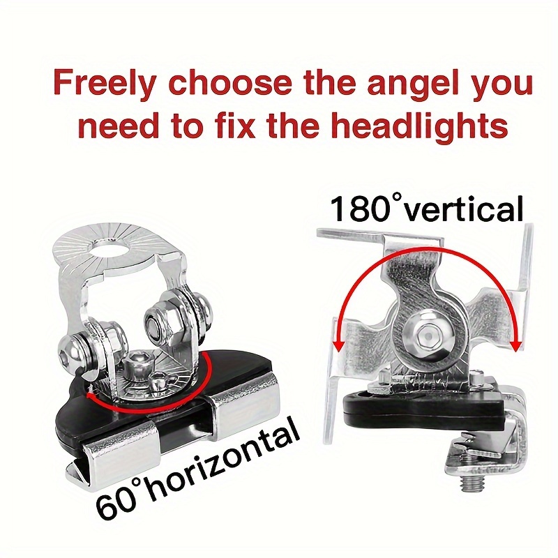 Mdurian Lot De 2 Supports De Montage Universels 35-50 Mm – Pince Robuste Pour Barre LED, Phares, Spot, Barre Lumineuse Tout-Terrain