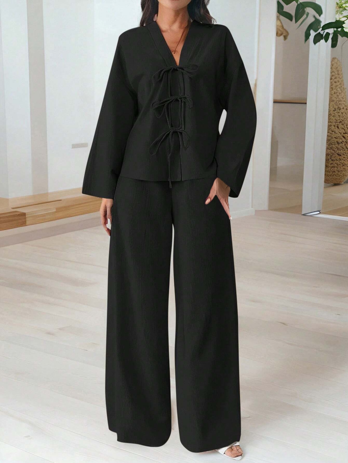 completo casual elegante donna in due pezzi: top Temu Italy