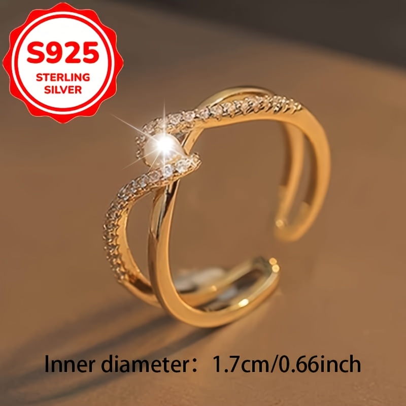 Women's Elegant Vintage Diamond-Shaped Zirconia Ring, Gift for Her