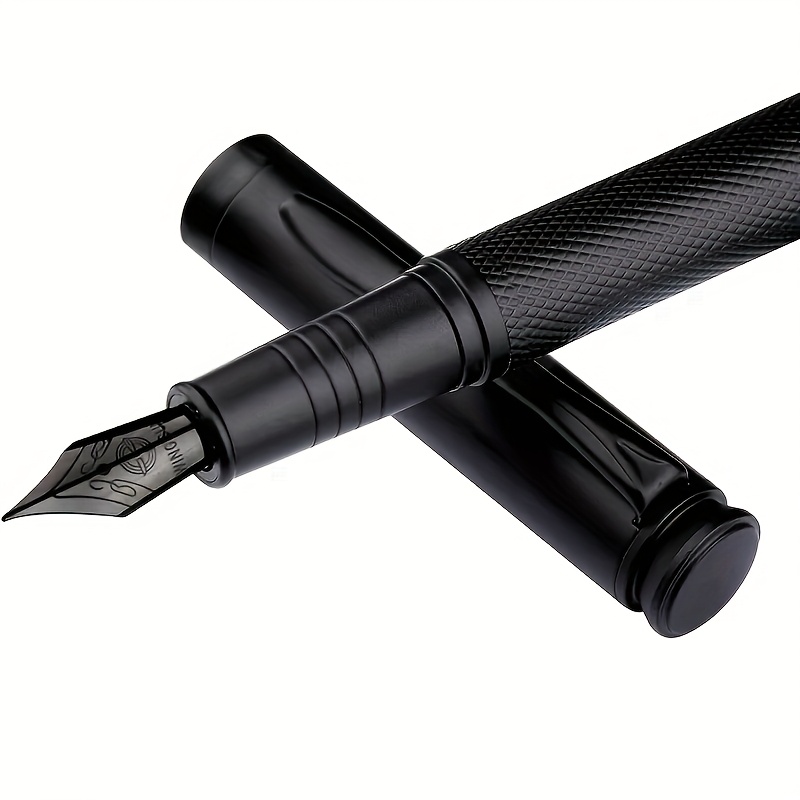 1pc Premium Metal Pen, 0.38mm Iridium Tip, Pen With Ink Converter, Compatible With 3.4mm Ink Cartridges - Elegant Writing Tool For Office And School, Durable Metal Construction, Ink Not Included