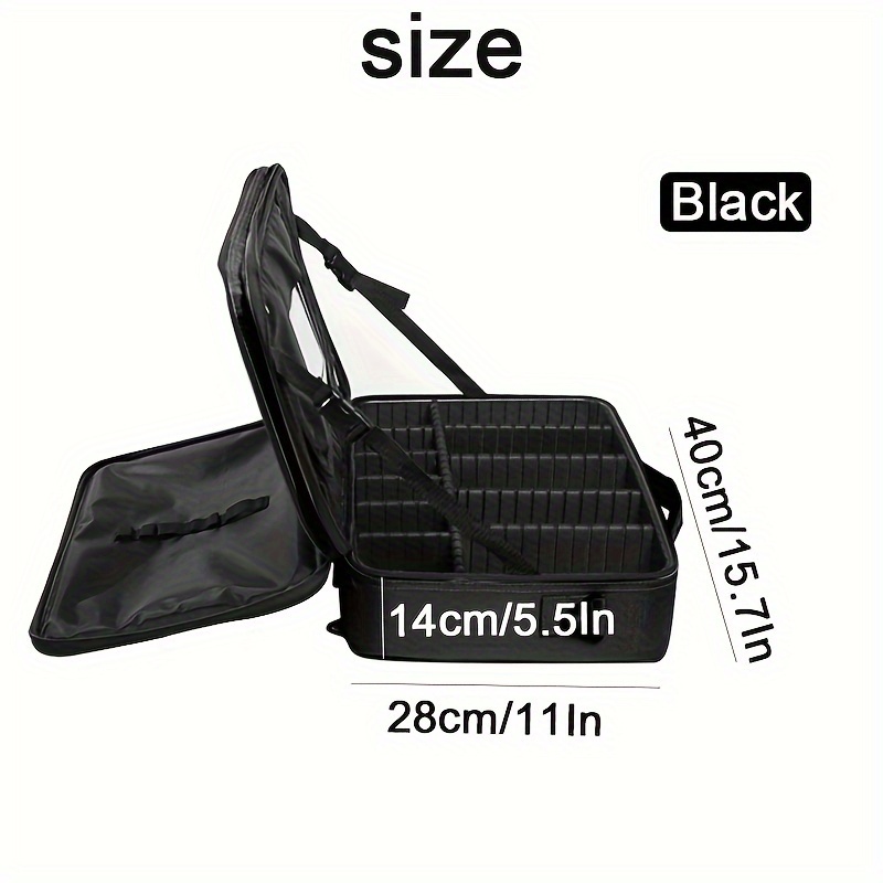 Makeup Case Professional Train Case Large Makeup Bag, Travel Cosmetic Organizer Brush Holder Makeup Artist Storage Box, for Cosmetics Makeup Brushes Toiletry Jewelry Digital Accessories, 15.8 Inches, with Adjustable Dividers and Shoulder Strap 13 Makeup Case, Professional Train Case Large Makeup Bag, Travel Cosmetic Organizer Brush Holder Makeup Artist Storage Box, for Cosmetics Makeup Brushes Toiletry Jewelry Digital Accessories, 15.8 Inches, with Adjustable Dividers and Shoulder Strap