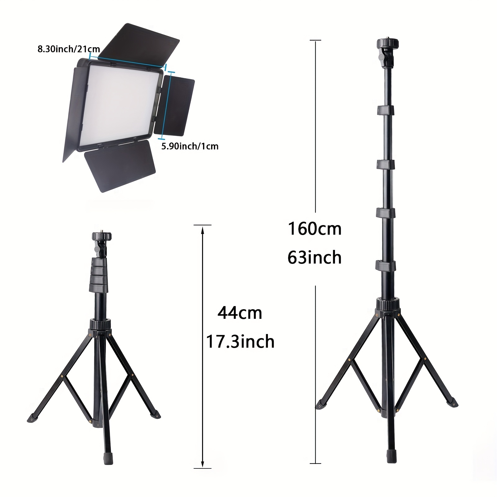 Lampe à Cils Double Bras 45W - LED 3000K-5600K Réglable - Avec Support Phone Pour Maquillage, Streaming