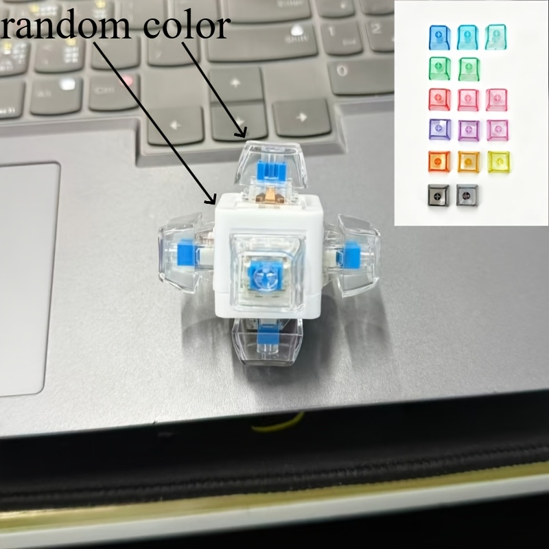 TEMU Irregular Hexagonal Stress-relief Button Toy, Finger Squeeze Keychain, Mechanical Keyboard Keycap, Modern Minimalist Office Fidget Spinner, Bag