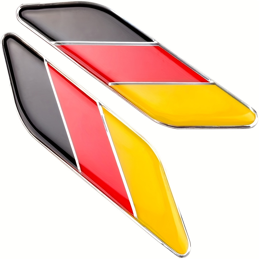 E-shop 2 Stück/Paar 3D Deutsche Flagge Auto Emblem Badge Passend für Deutschland Auto Karosserie Deutsche Flagge Aufkleber Auto Stoßstange Dekoration
