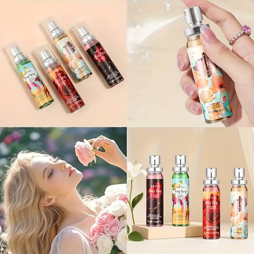 4 kinds of scents body fragrance mist floral fragrance long lasting fragrance suitable for daily work and dates travel pocket perfume unisex gift for girlfriend mothers day gift holiday gift 20ml 0 68fl oz