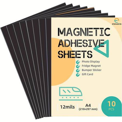 10pcs large magnetic sheets with backing flexible strong magnet paper for crafts photos and die storage easy to cut 10pcs a4 size 11 7 8 3inch 12