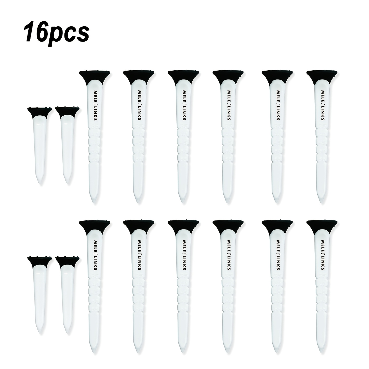 TEMU 16/28pcs Golf Scale Tees Durable Plastic Golf Tees Designed To Enhance Distance And Tested To Reduce Ball Spin