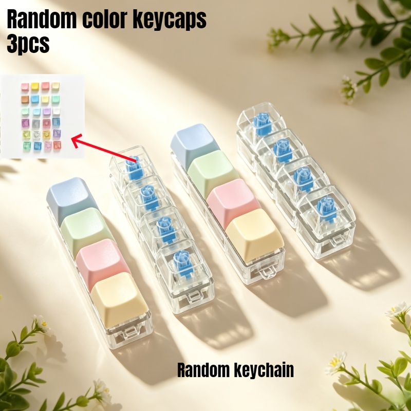 TEMU 3pcs Four-button Keychain For Car Enthusiasts, Mini Car Lover Pendant, Creative And Simple Keychain, Men' Accessory Gift, Random Color