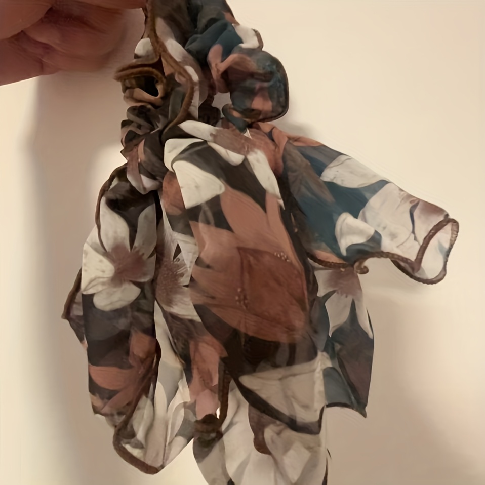 TEMU 2 Elastici per capelli con elegante a stampa retr簷 francese / Clip per in rete stile / Set multifunzionale di elastici per capelli e verde scuro