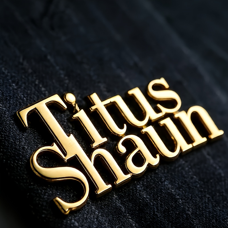 Image of Custom 304 Stainless Steel Letter Name Brooch, Personalized Name Pin, Wedding Gift, Groomsmen Gift, Gift For Him, Suit Accessory, Gift For Father, Husband, Boyfriend, Son, Exquisite Jewelry