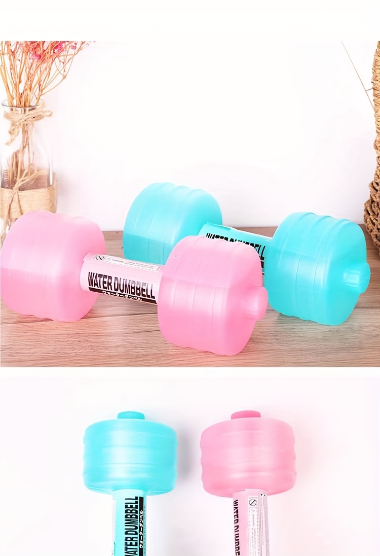 Dumbbell-shaped water-filled hand weight - High Quality sports water bottle, suitable for gyms, fitness and water training - High quality, full-body exercise suitable for both men and women