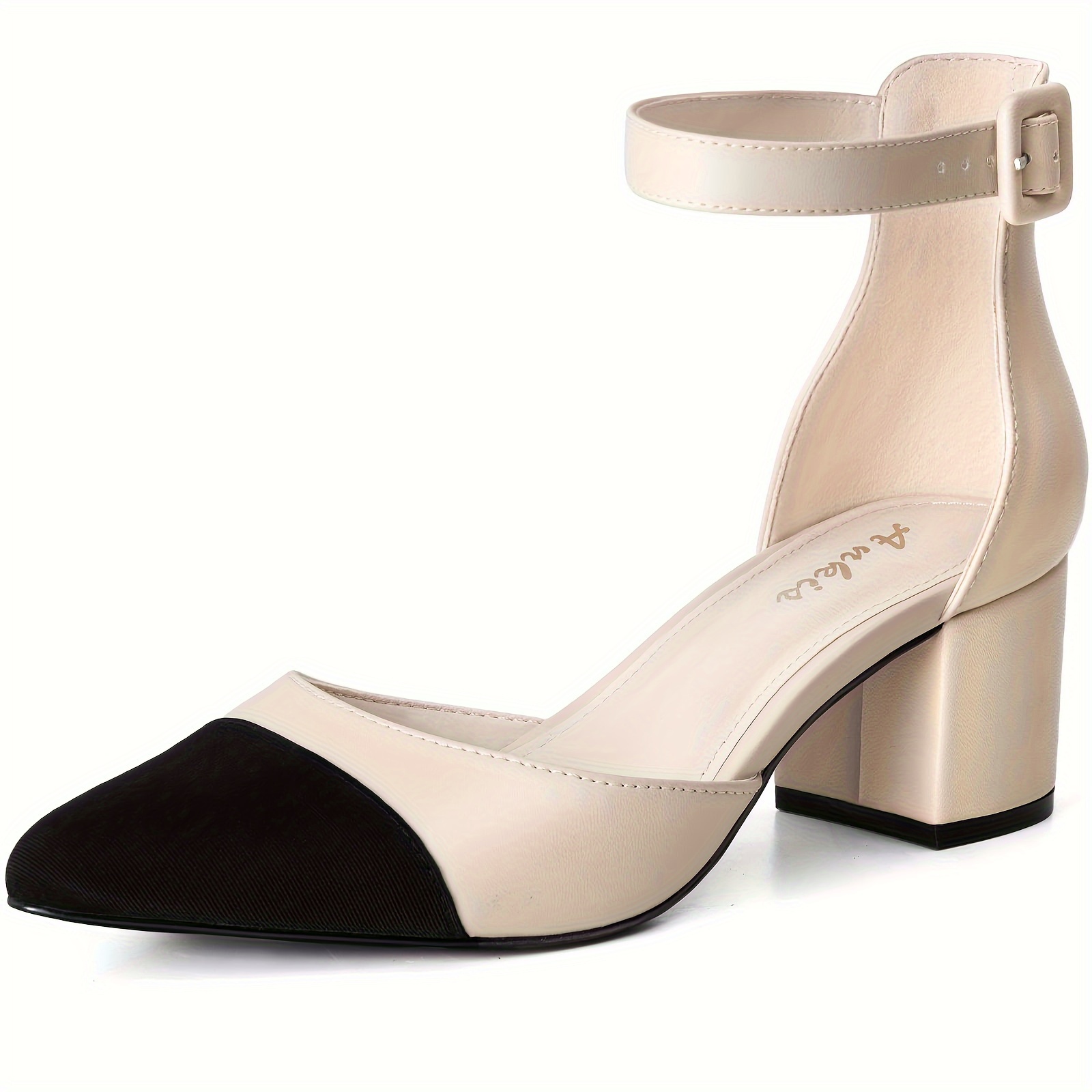 women's elegant glitter pointed toe pumps rose golden chunky - Temu