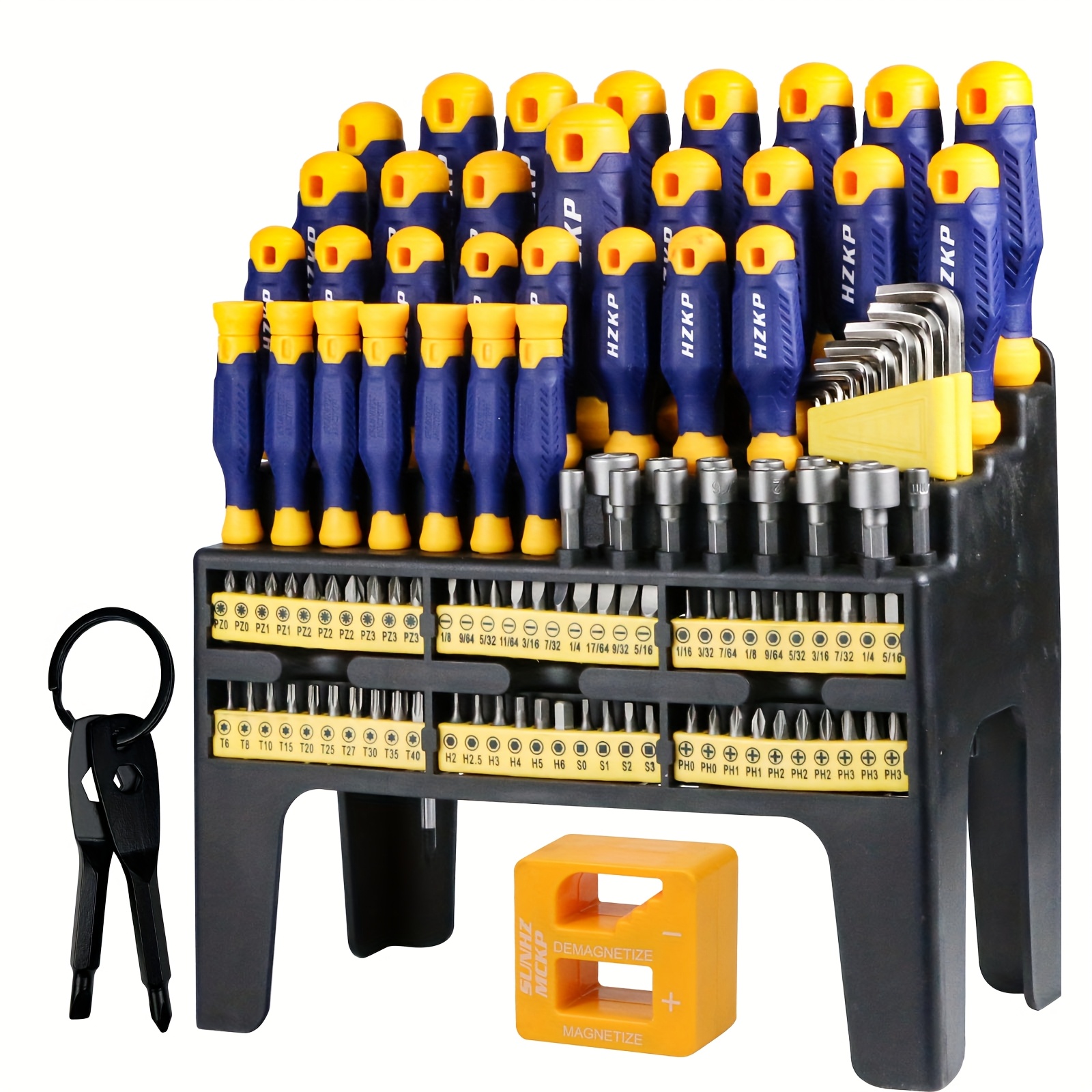 TEMU Jeu de tournevis magnétiques 125 pièces, ensemble d'outils, outil , inclut des mini-tournevis de à fente/Phillips/Torx, embouts de tournevis