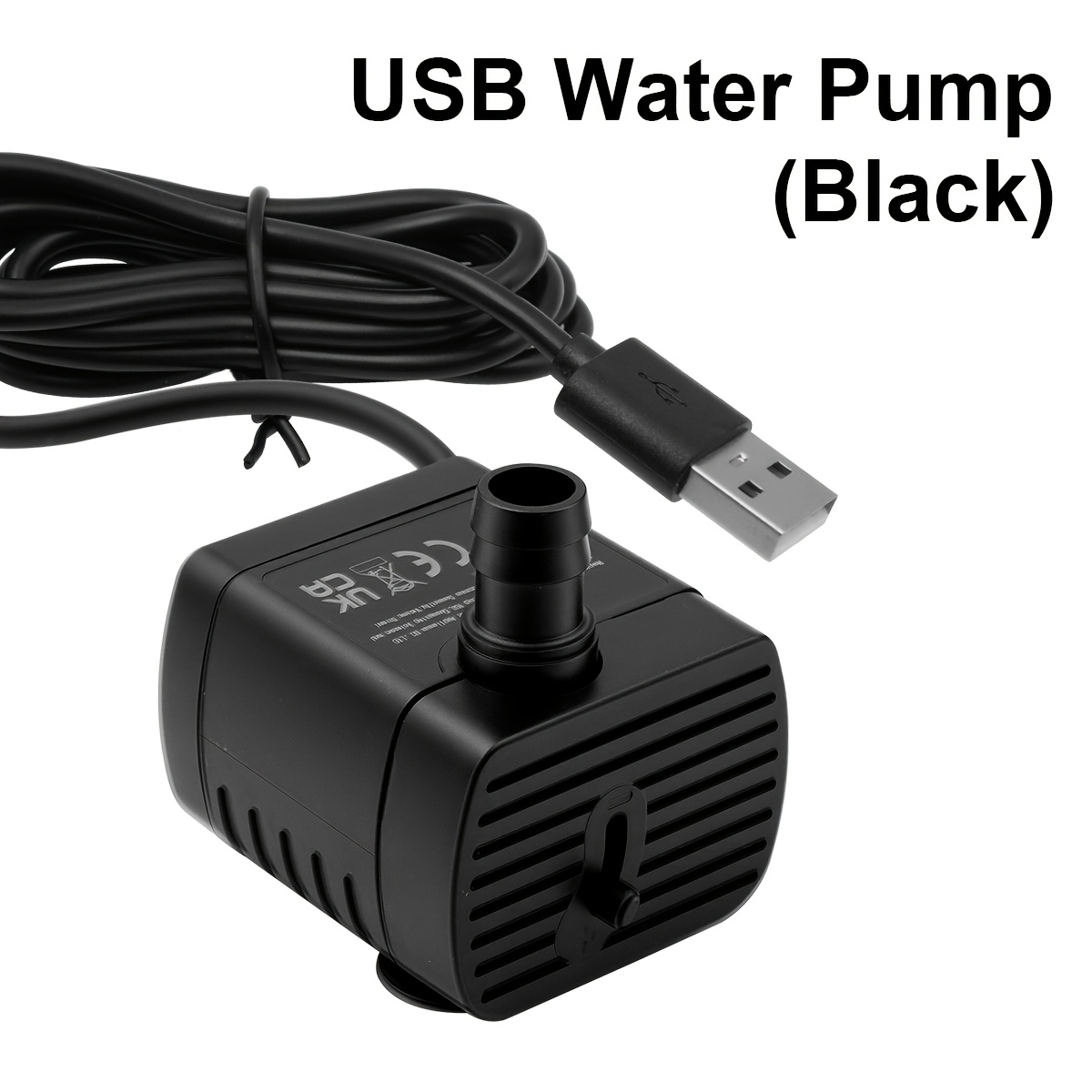 TEMU Hotu 1pc Submersible Pump, Fountain Pump, Compact Usb-powered, Suitable For Fountains, Aquariums, , Fountain Pump | Design Pump | Noise-reduced