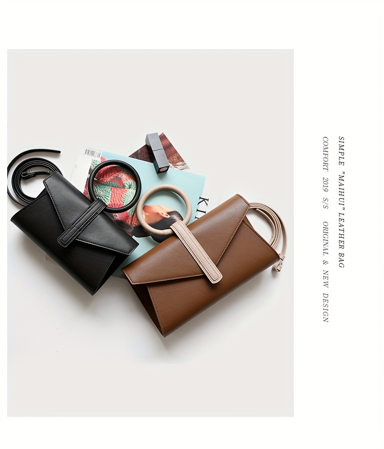 's Genuine Leather Handbag - Real Leather Crossbody/Shoulder Bag with ic Closure, Beige/Tan Color, Detachable Patchwork-like Pouch-like Waist Pack, Minimalist Round Top Handle & Belt-like Strap for Casual & Dressy Use (No