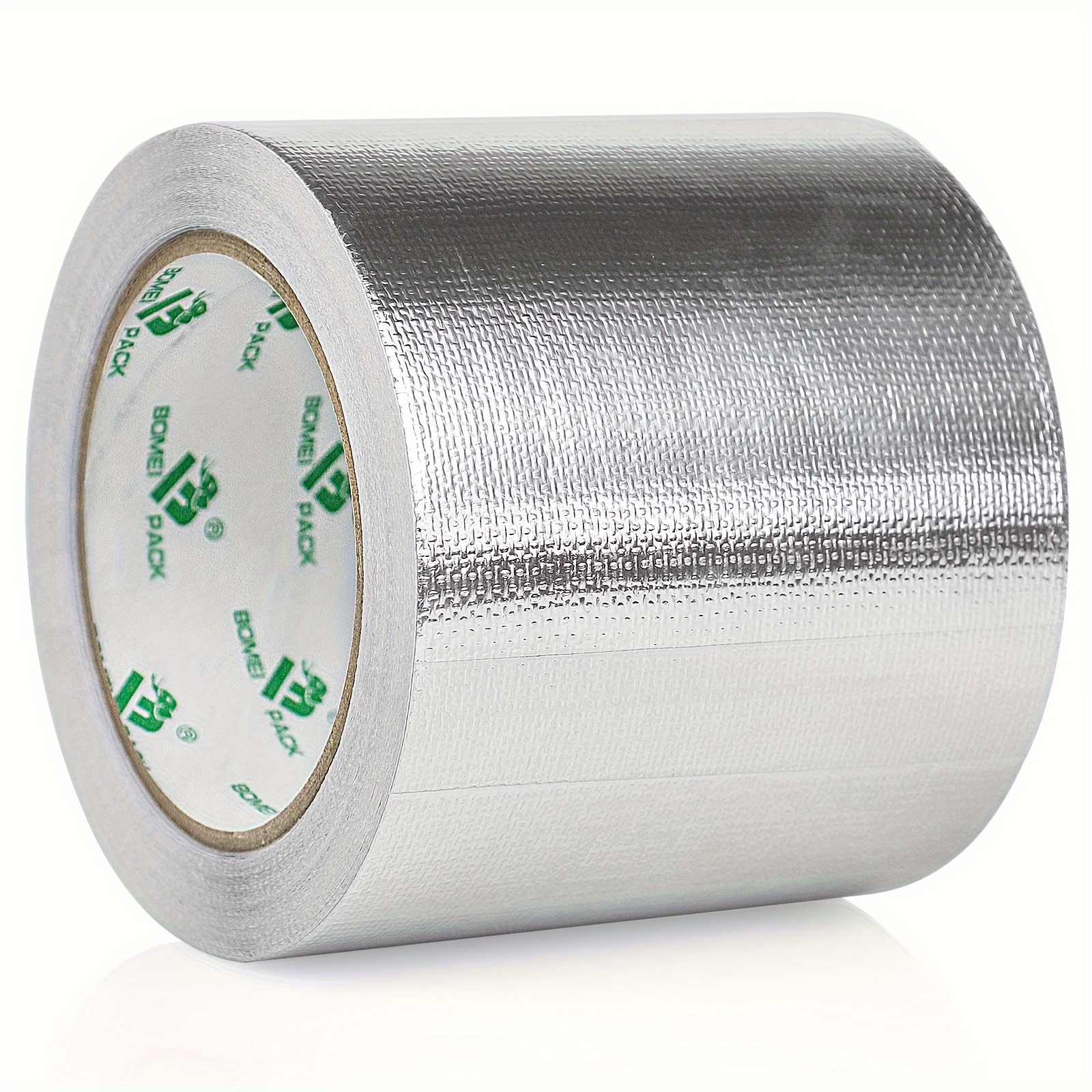 Image of 1 Roll Pack Aluminum Foil Heat Shield Tape - Heat Resistant & Reflective Thermal Barrier Suitable For Hose, Auto,, Plumbing Use - Fiber With Aluminized Facing (no Adhesive)