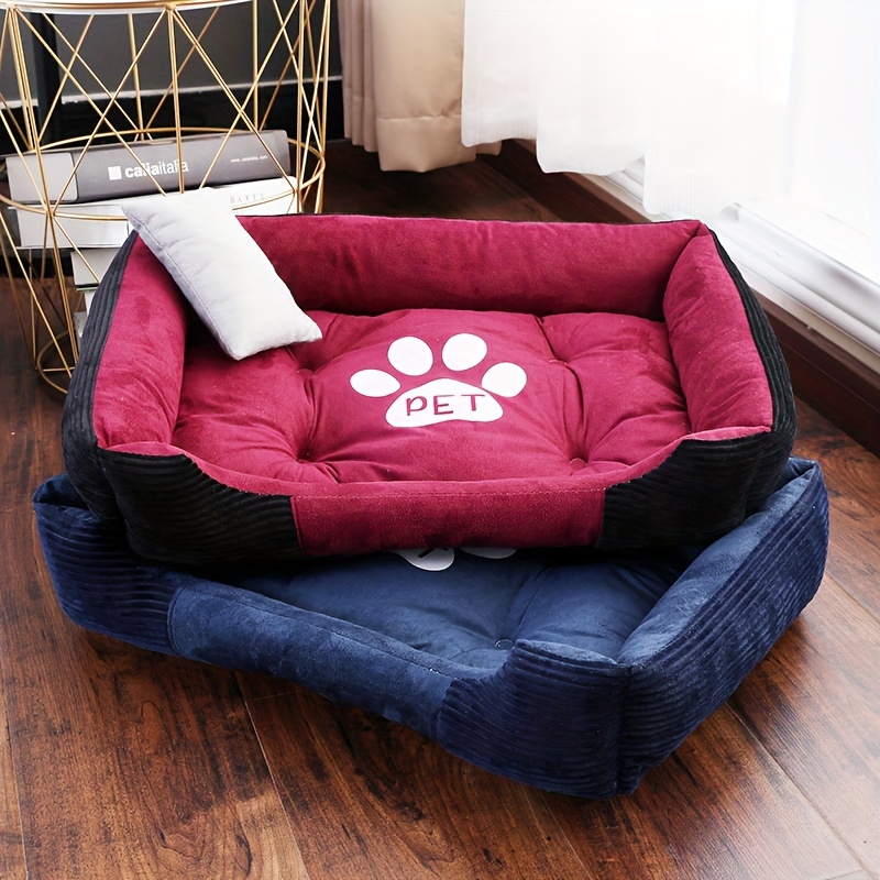 

Cozy All-season Pet Bed For Small To Large Dogs - Warm Polyester With Animal Print Design