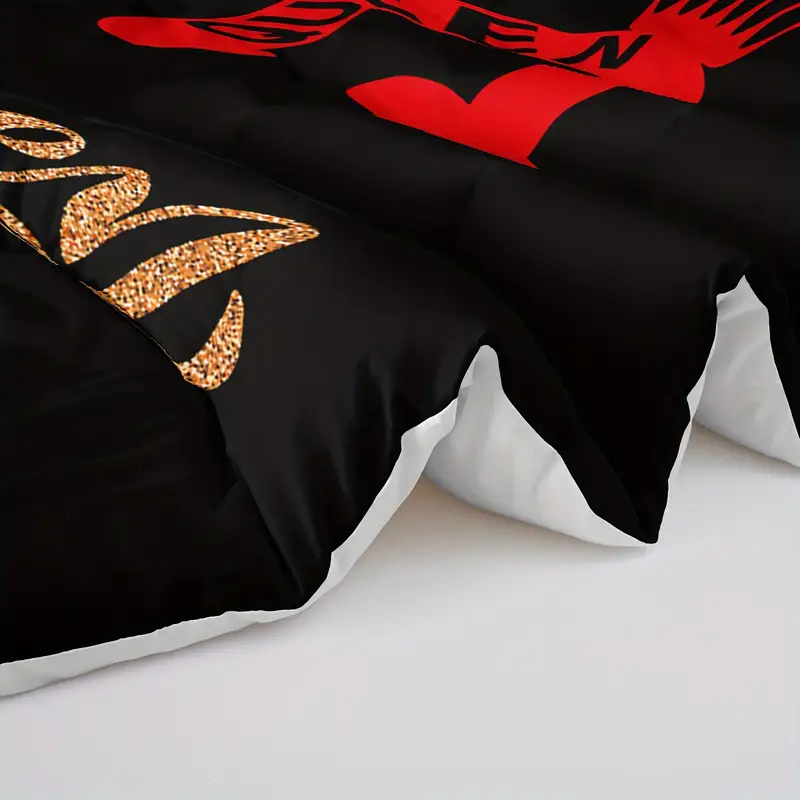 3 pcs couple comforter set sun and moon themed printed bedding queen and king comforter set for adults elegant and comfortable down comforter set 1 comforter 2 pillowcase without core Product details 10